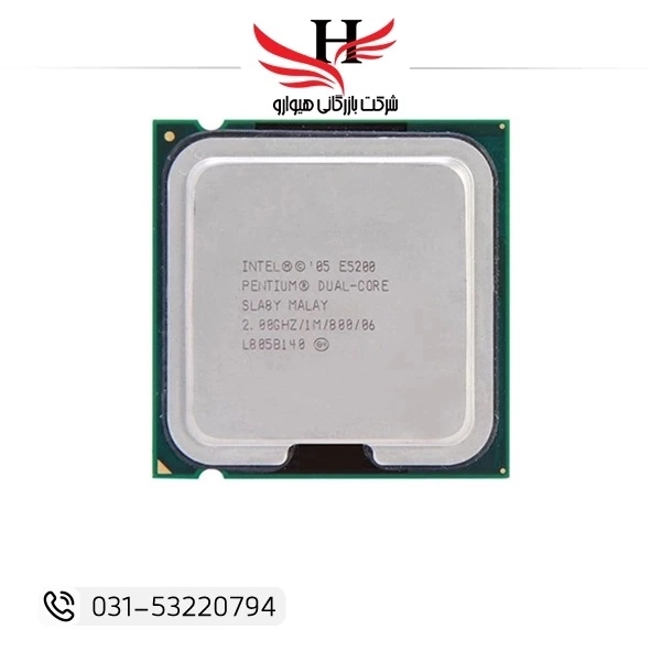 تصویر  پردازنده استوک  CPU PENTEUM DUEL-CORE E5200
